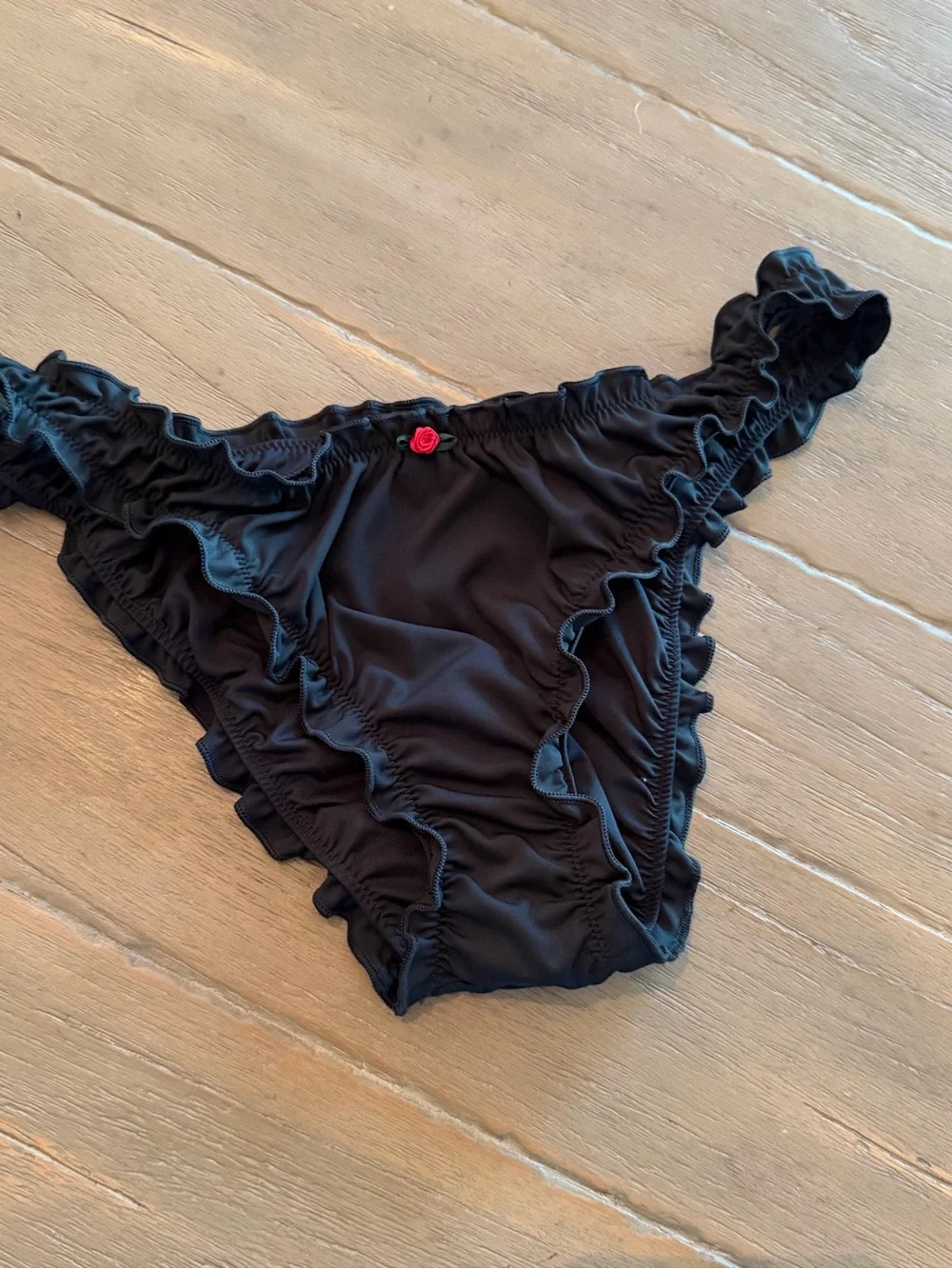 Pure Black Cheeky Frankies Bikinis Hudson Bikini Bottom